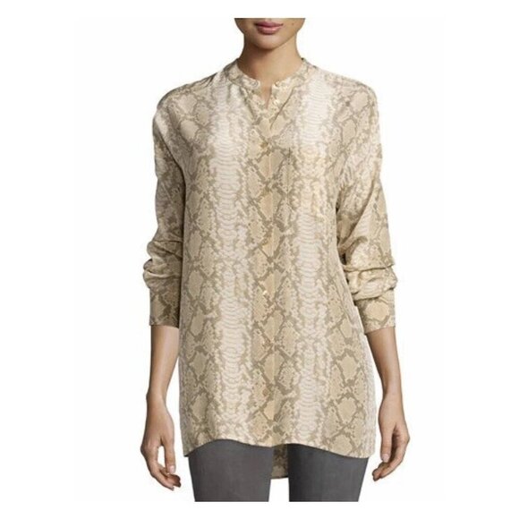 EQUIPMENT Melodie Snake Print Silk Blouse - Picture 1 of 4